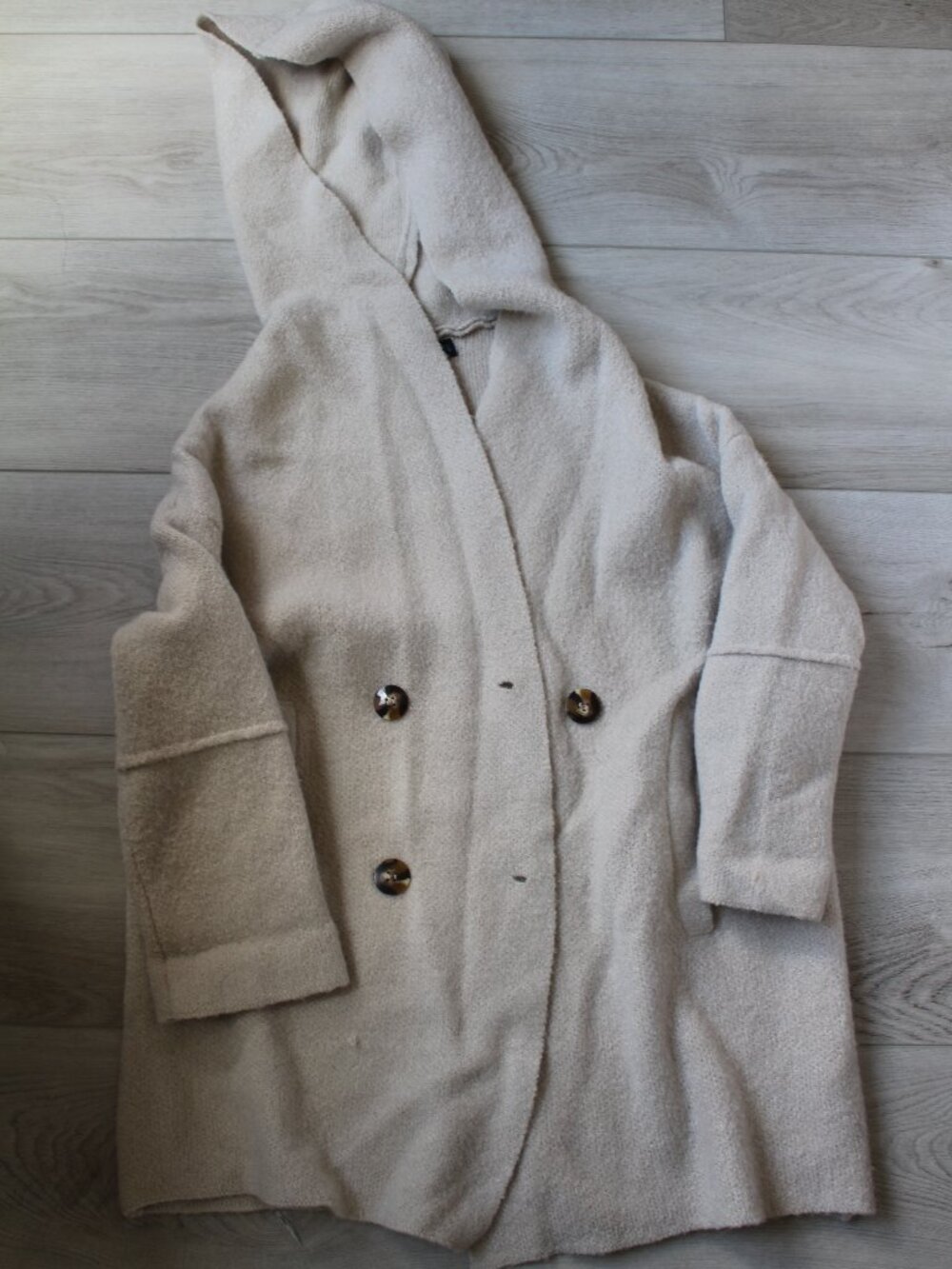 Zara Oversized Knit Hooded Cardigan Women's S-L